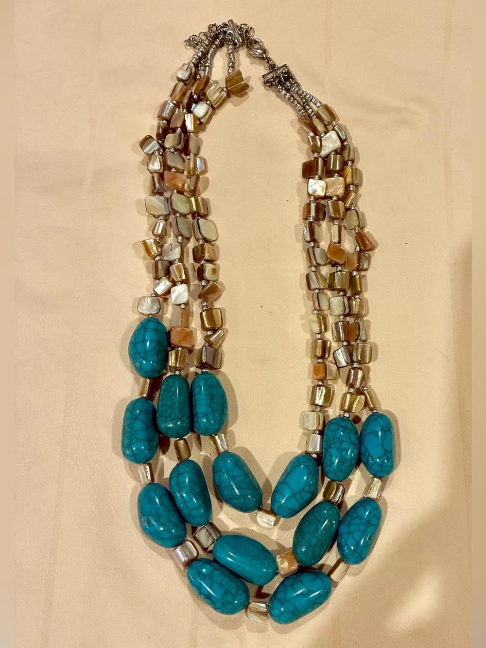 Stunning Turquoise Multi-Strand Statement Necklace